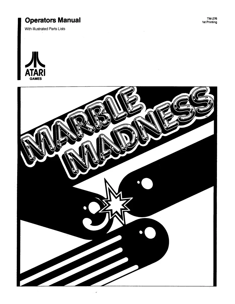 marble madness tm-276 manual|atari|games|1st printing.webp