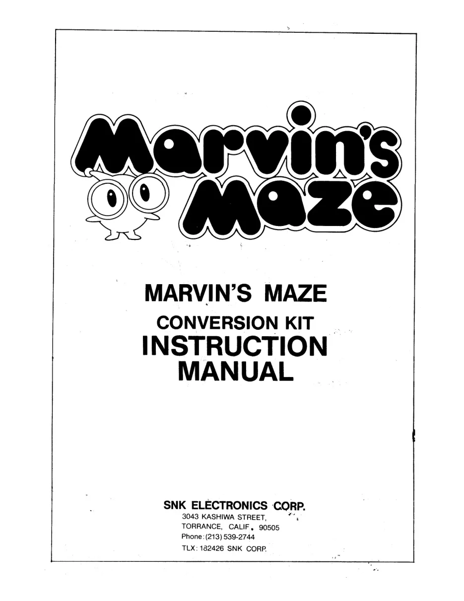 marvins maze manual|snk|games|.webp