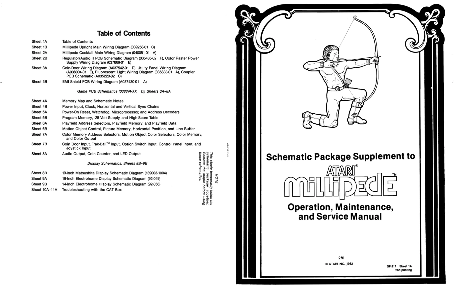 millipede sp-217 manual|atari|games|2nd printing.webp