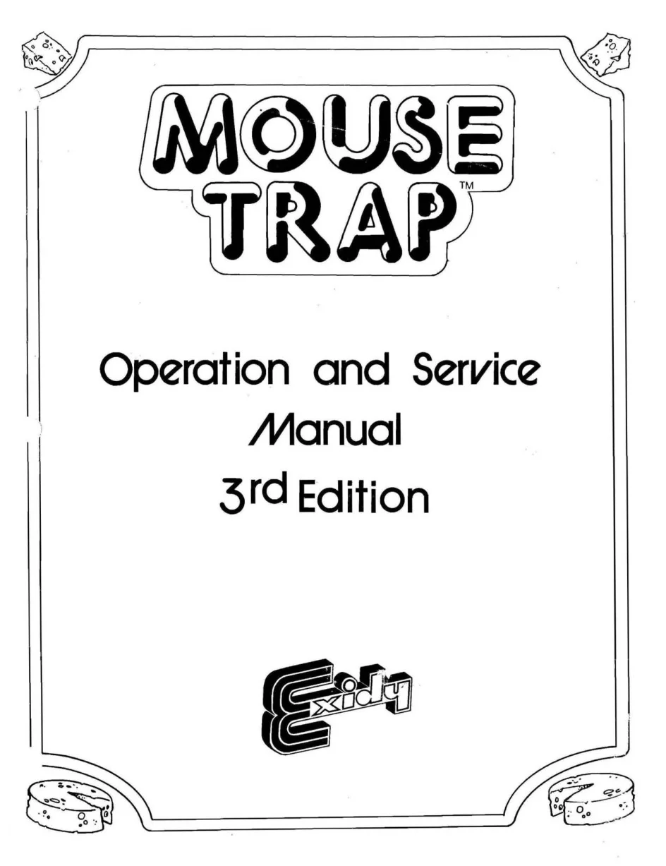mouse trap edition service manual|exidy|games|.webp