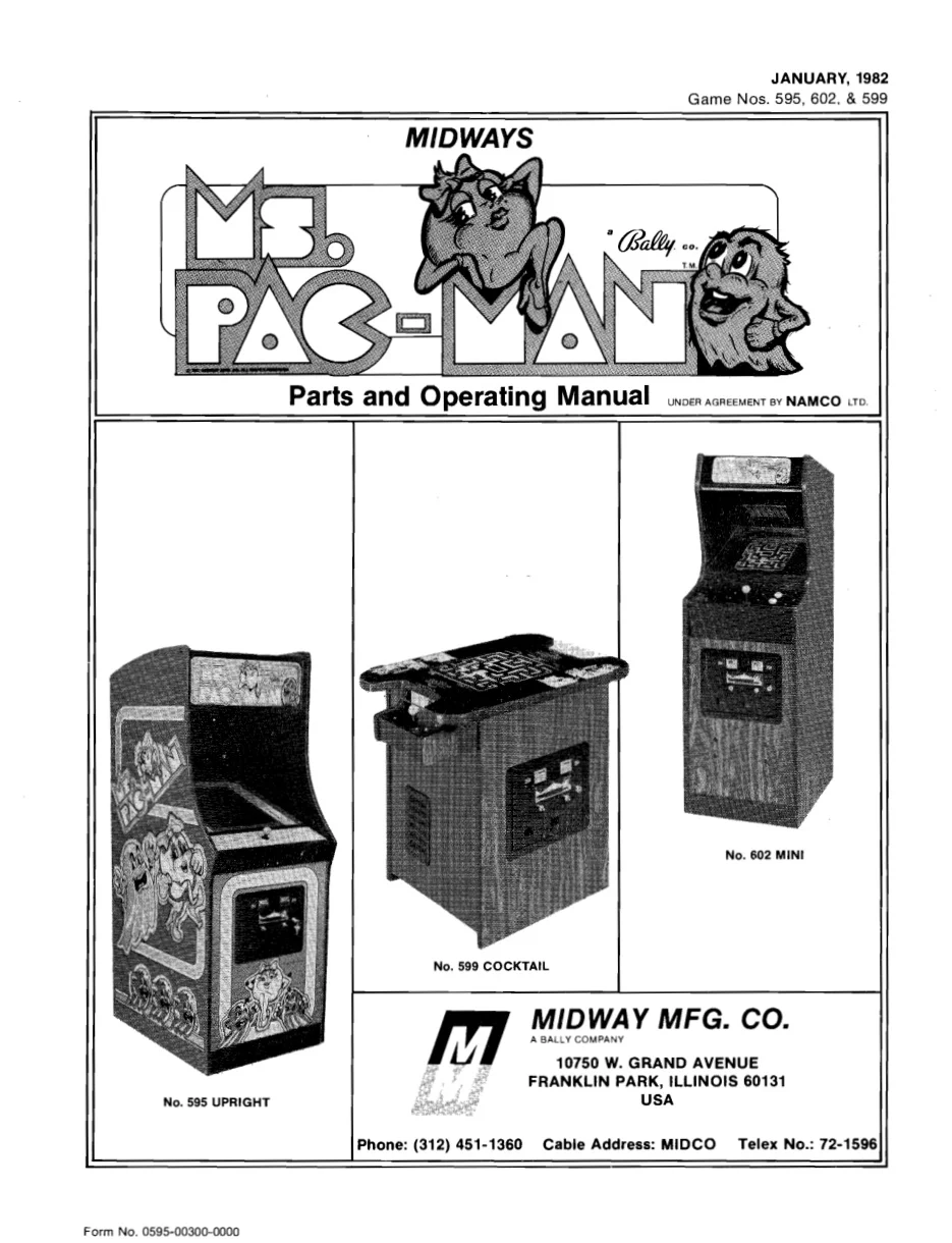 ms pac-man operation manual|namco|games|.webp