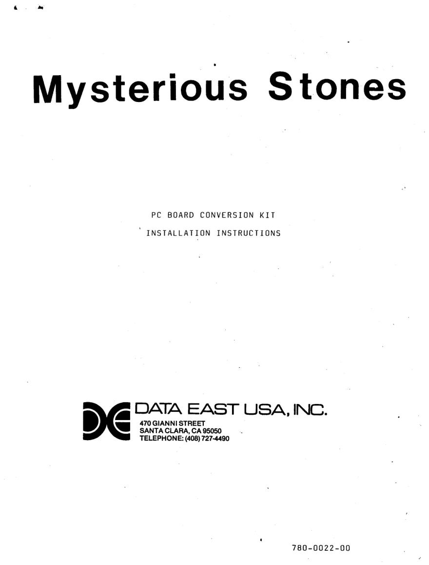 mysterious stones manual|data-east|games|.webp