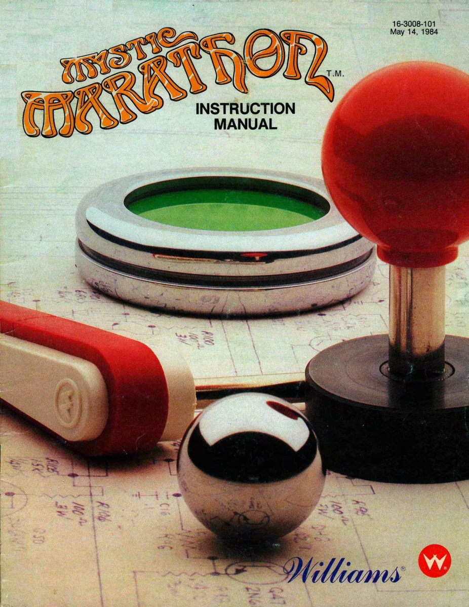 mystic marathon may 14 1984 instruction manual|williams|games|.webp