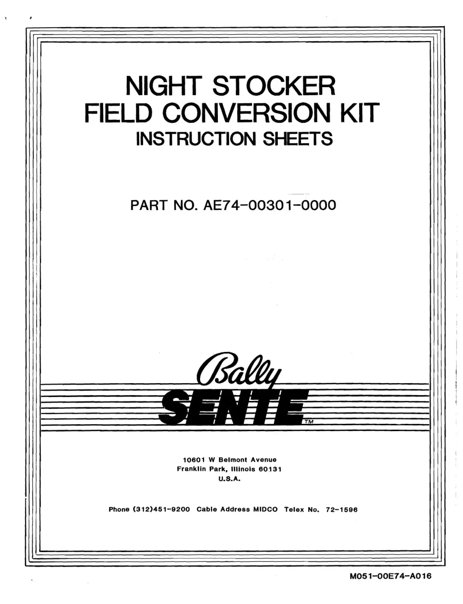 night stocker field conversion kit instructions|bally-sente|games|.webp