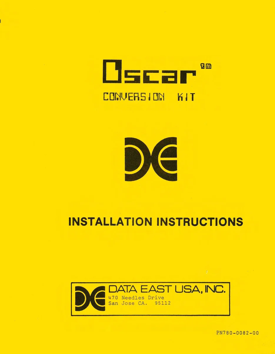 oscar instruction manual|gottlieb|games|.webp
