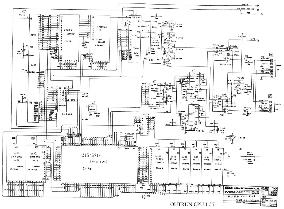 out run cleaned schematic|sega|schematics-and-wiring|.webp
