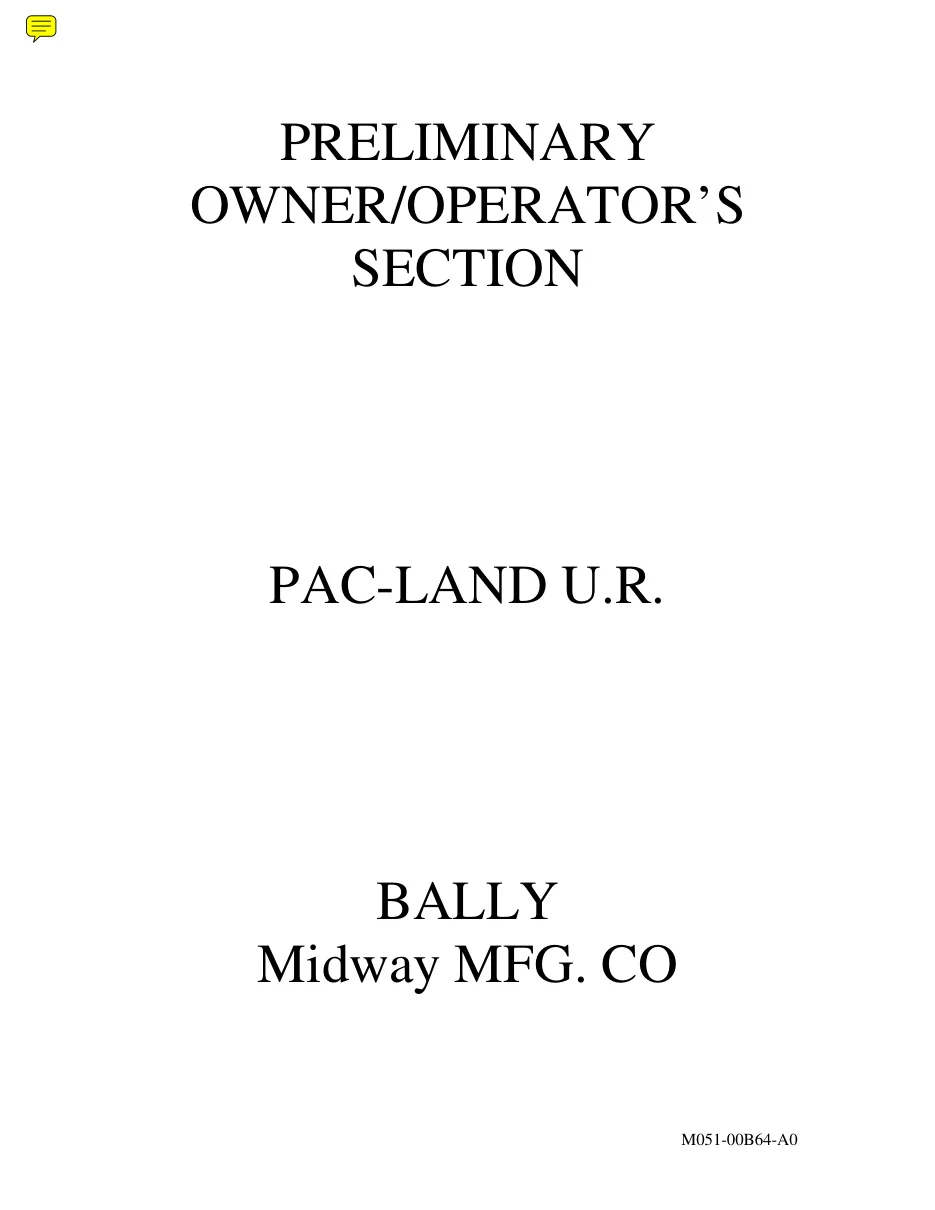 pacland preliminary manual|namco|games|bad scan.webp