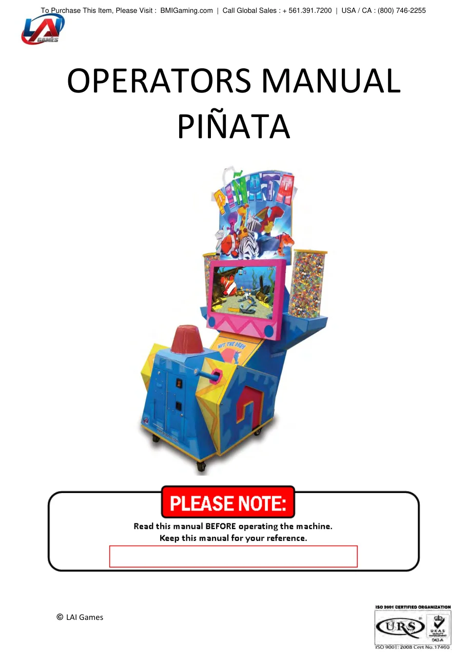 pinata arcade service manual|unknown|games|.webp