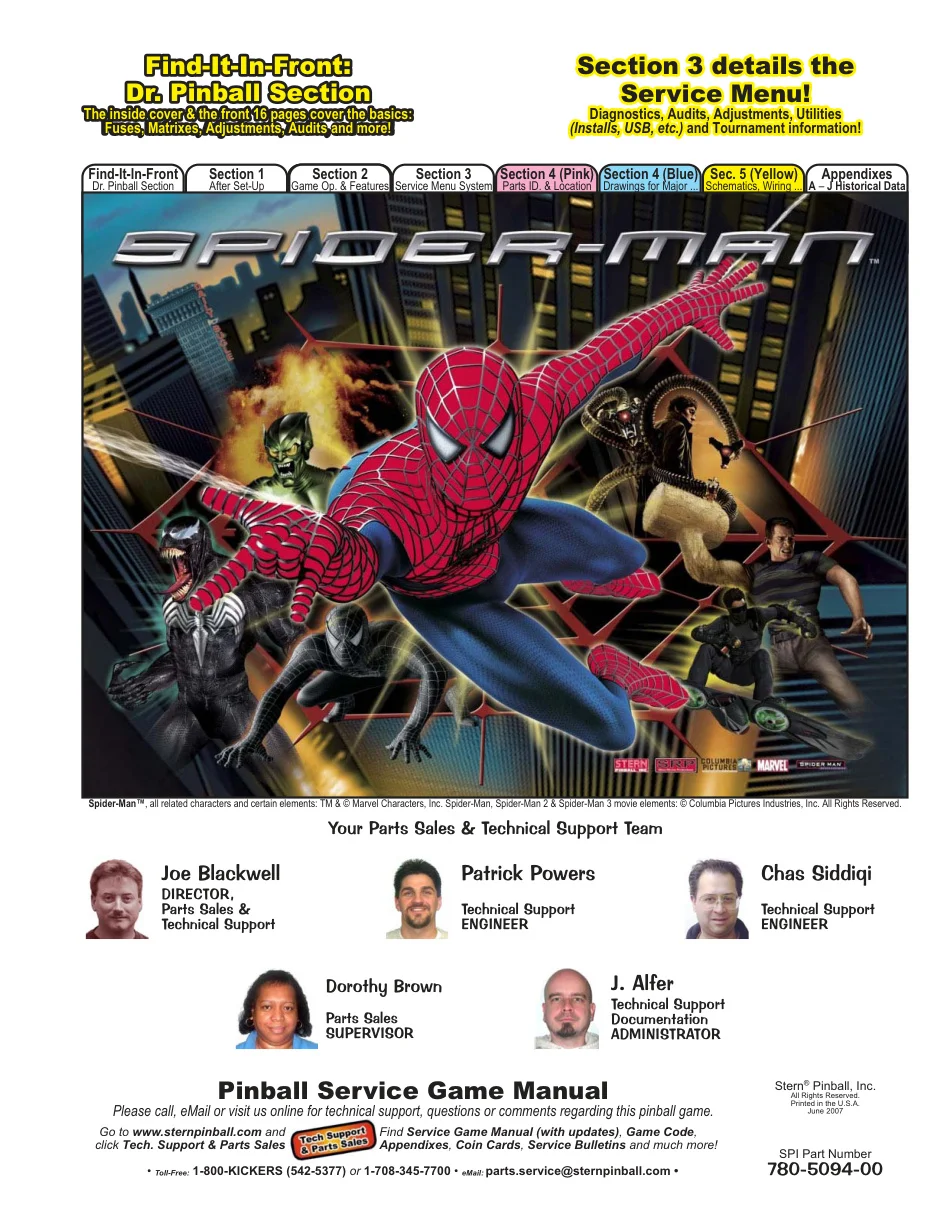 pinball spider manual|stern|pinball-em-adjacent|.webp