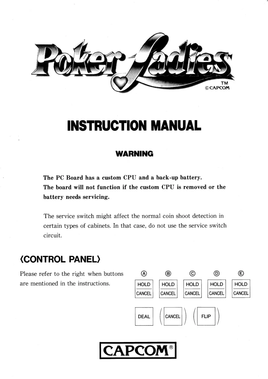 poker ladies instruction manual|mitchell|games|.webp