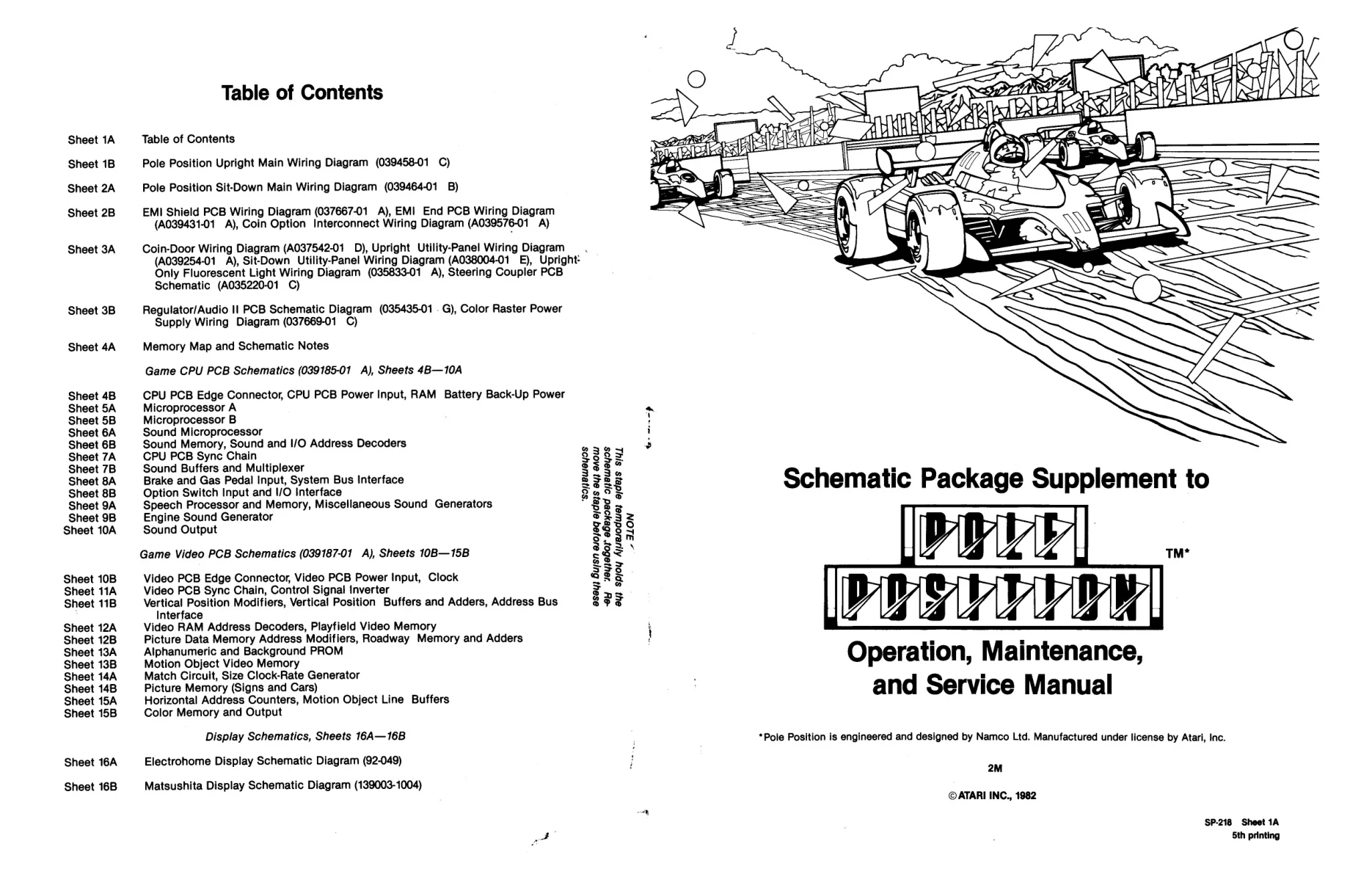 pole position sp-218 manual|atari|games|5th printing.webp