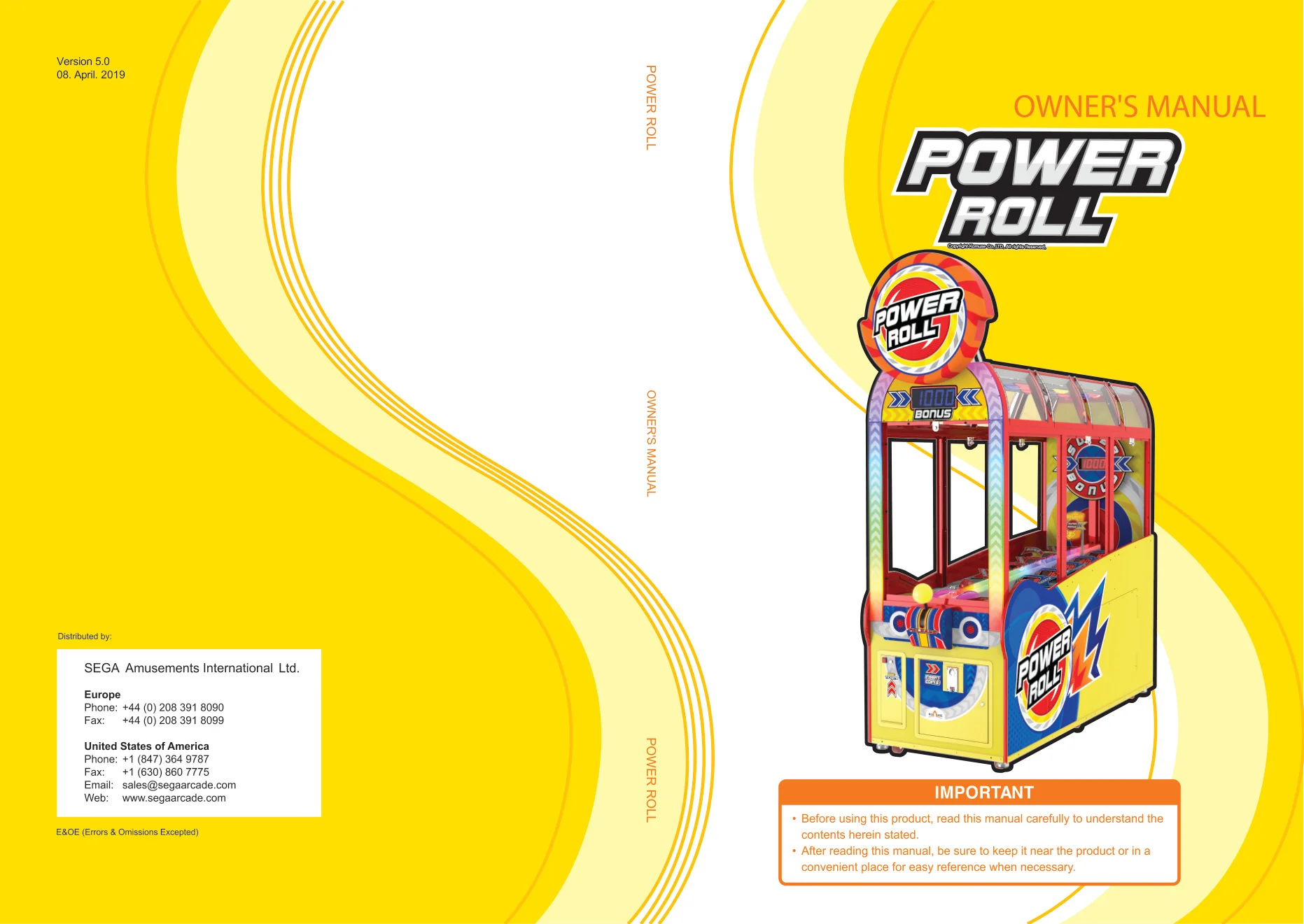 power roll arc us digitalmanual manual|sega|games|.webp