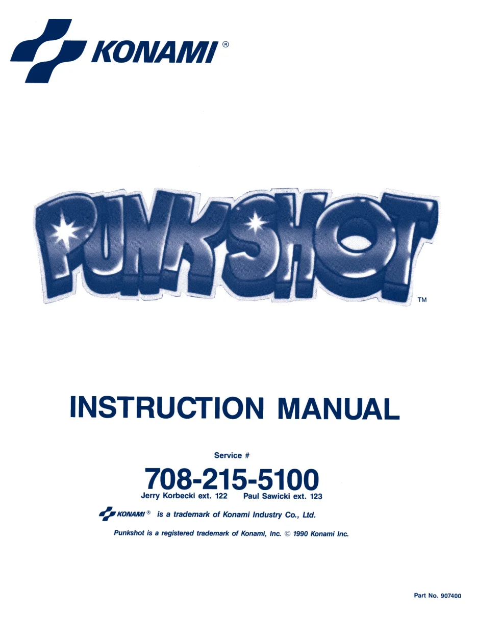 punk shot instruction manual|konami|games|.webp
