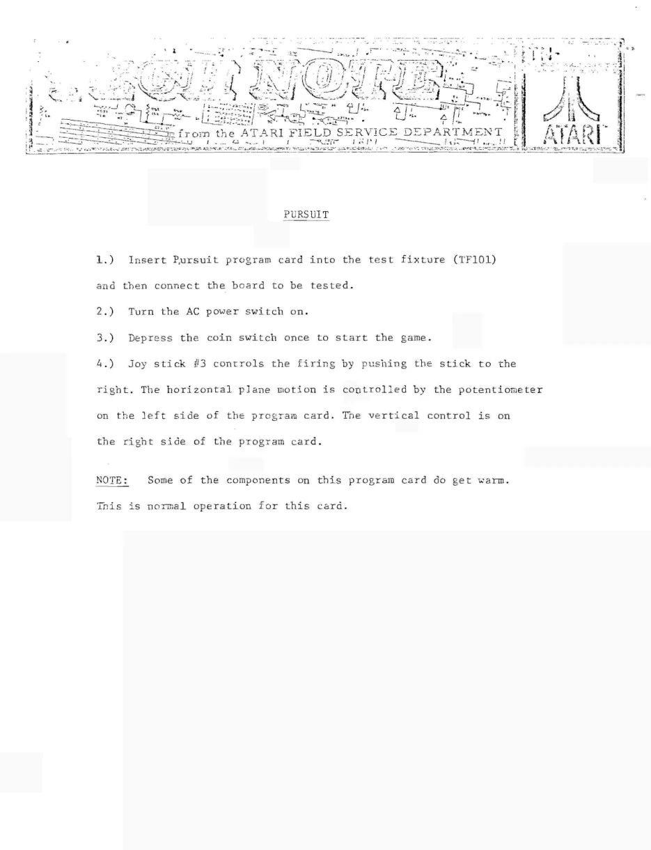 pursuit tm-019 service bulletin|atari|games|.webp