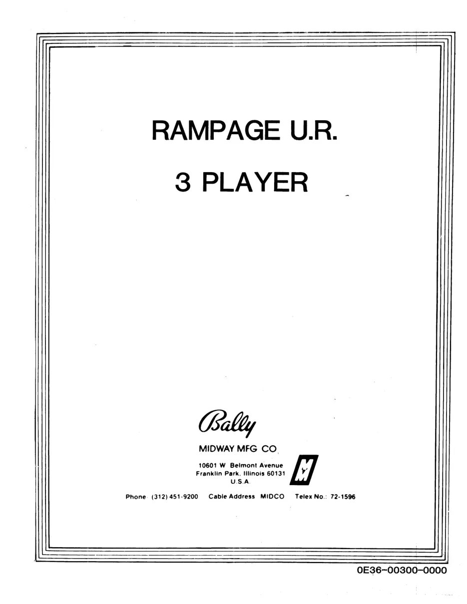 rampage upright 3 player manual|bally-midway|cabinets|.webp