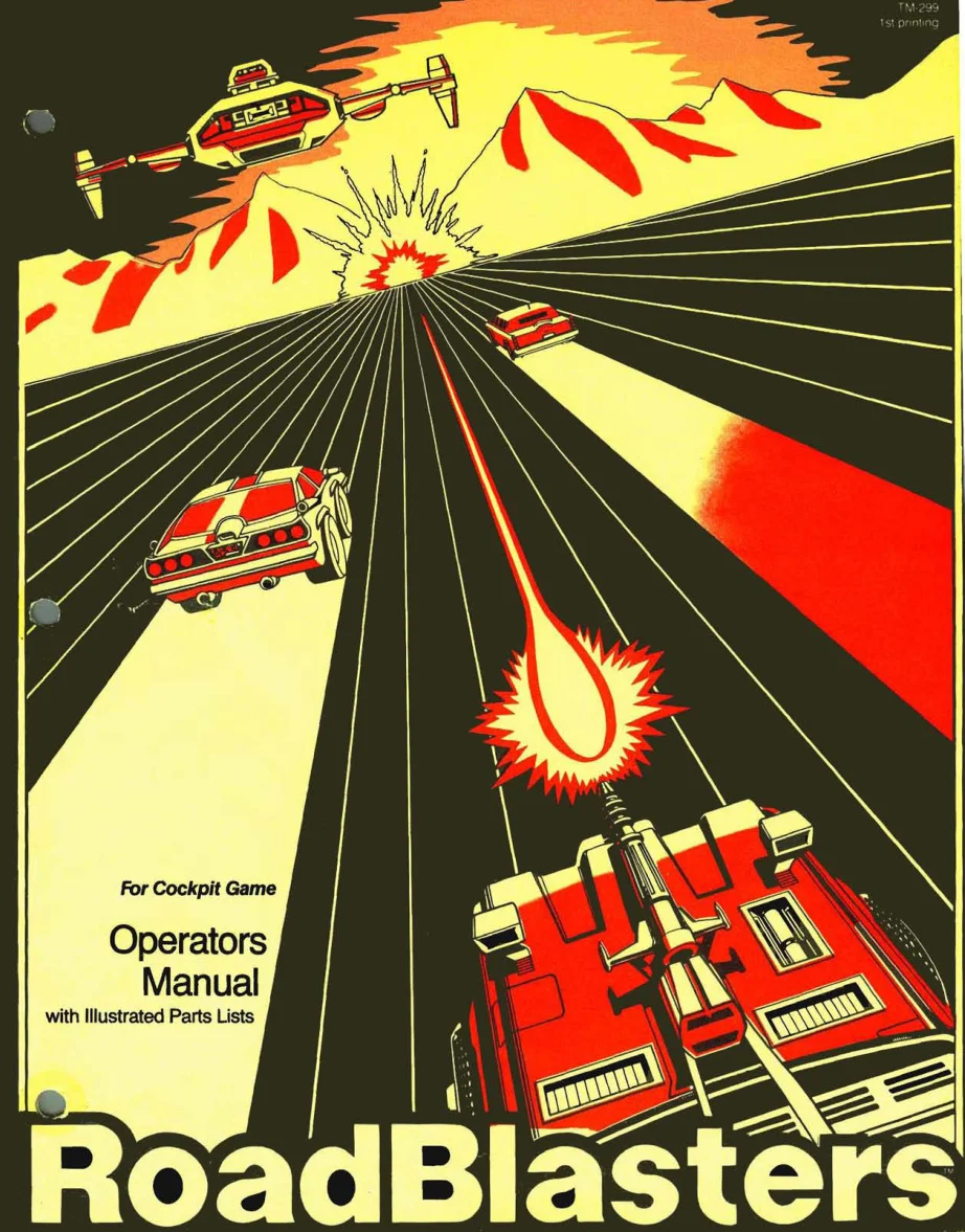 road blasters cockpit tm-299 manual|atari|games|1st printing.webp