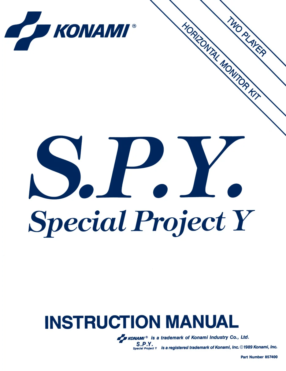 s p y special project instruction manual|konami|games|.webp