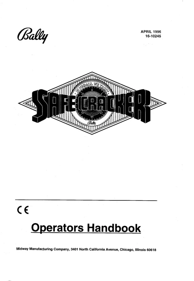 safe cracker handbook manual|bally-midway|games|.webp
