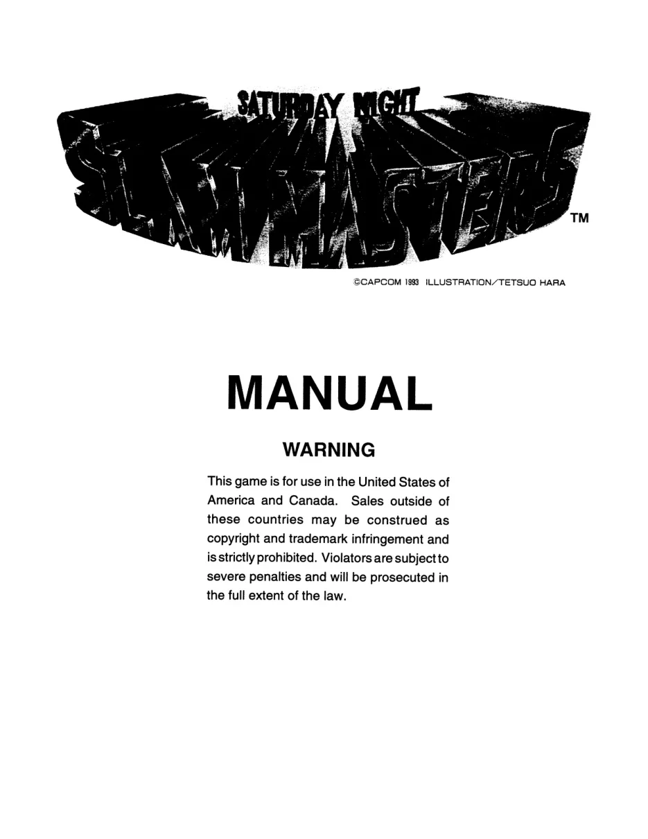 saturday night slam masters manual|capcom|games|.webp