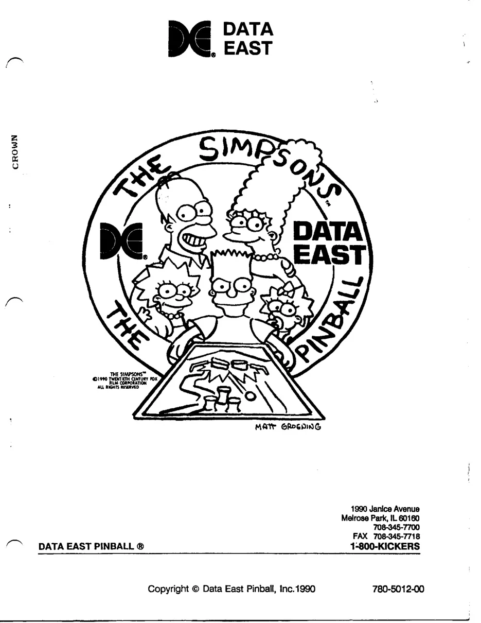 simpsons the pinball operation manual|data-east|pinball-em-adjacent|.webp