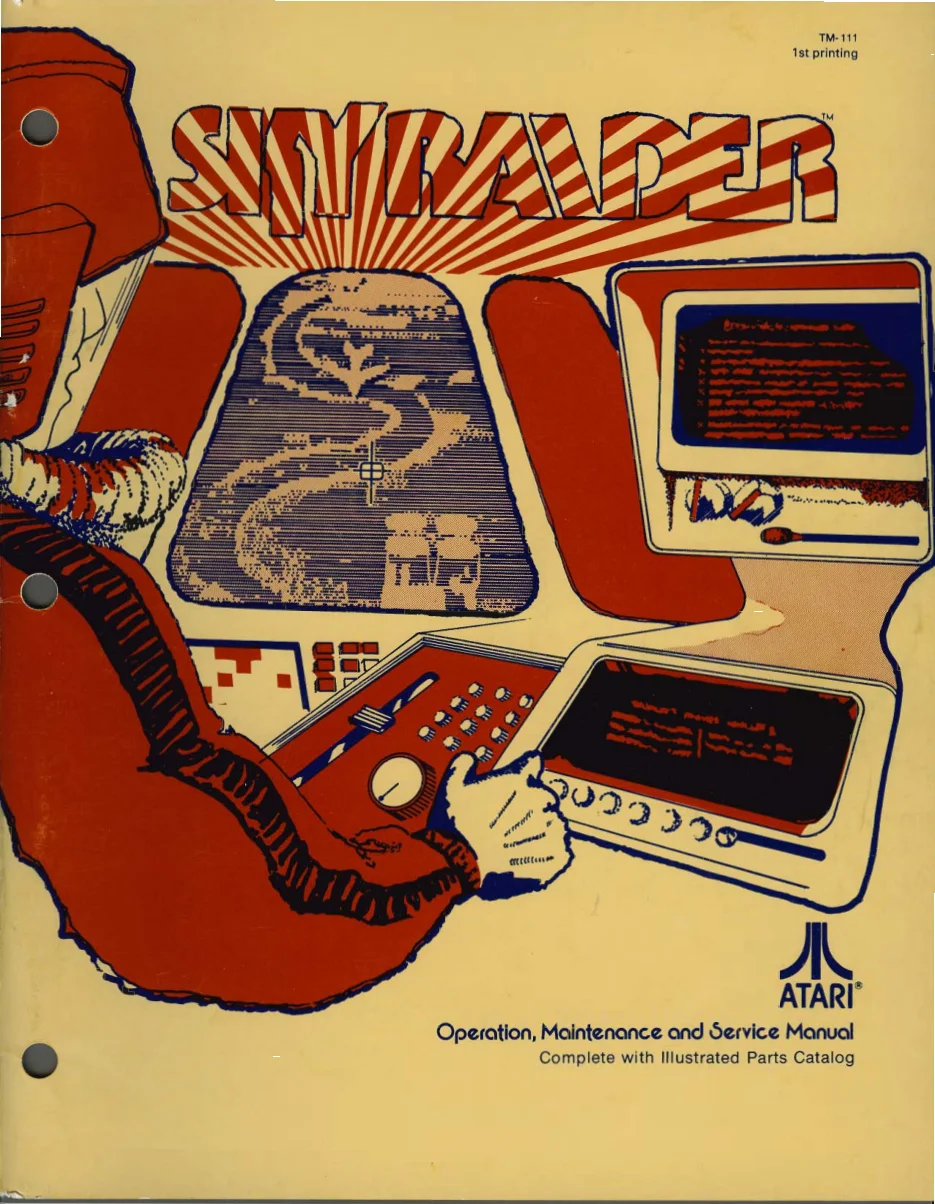sky raider tm-111 manual|atari|games|1st printing.webp