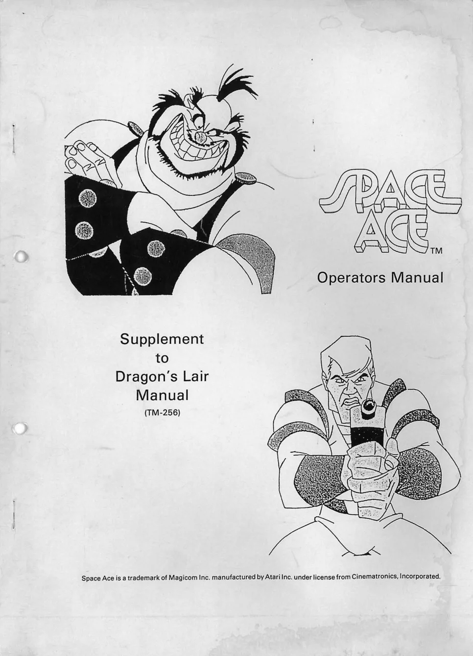 space ace operation manual|cinematronics|laserdisc.webp