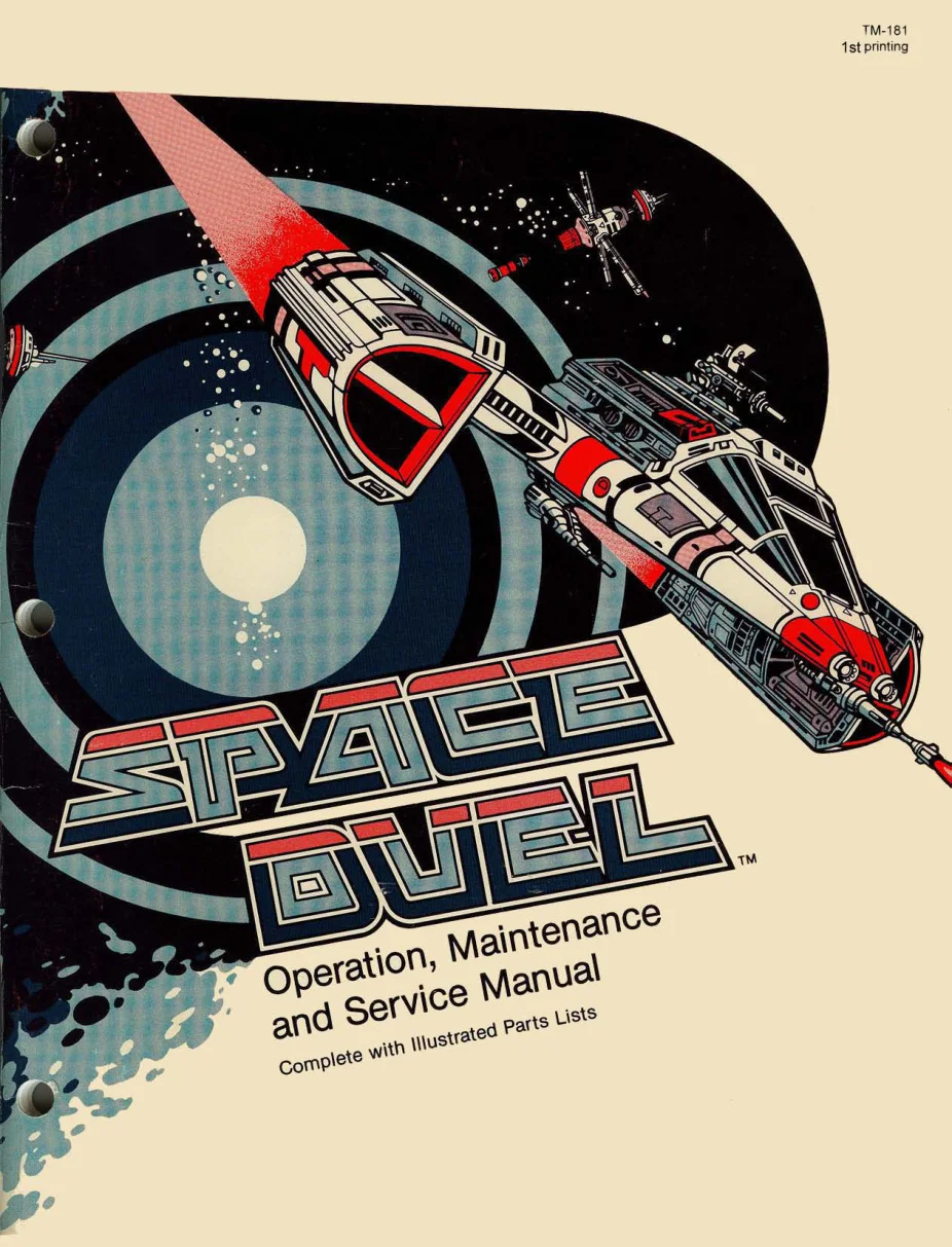 space duel tm-181 manual|atari|games|1st printing.webp