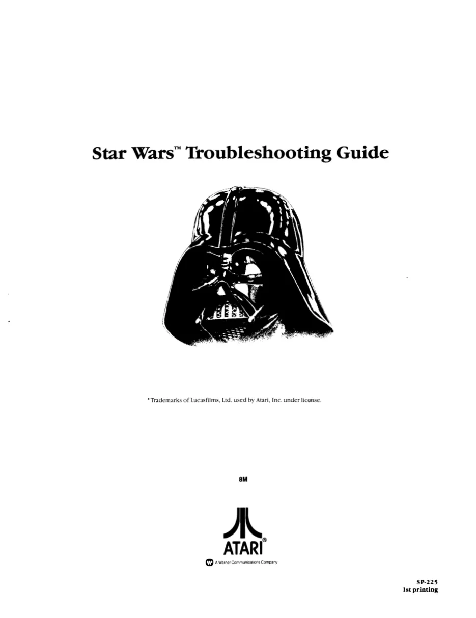 star wars sp-225 troubleshooting guide manual|atari|games|1st printing.webp