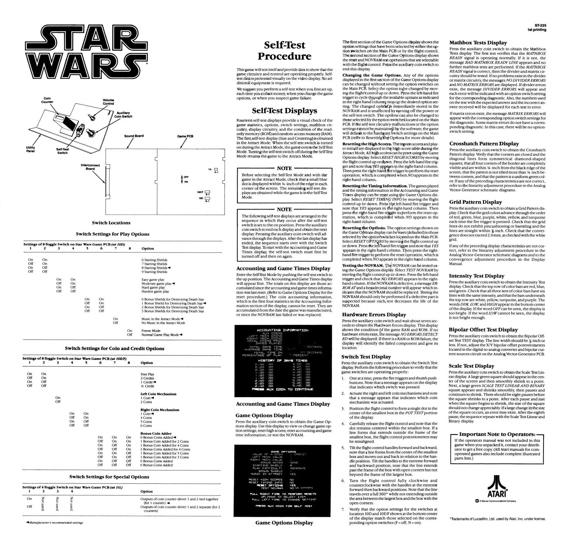 star wars st-225 backdoor manual|atari|games|1st printing.webp