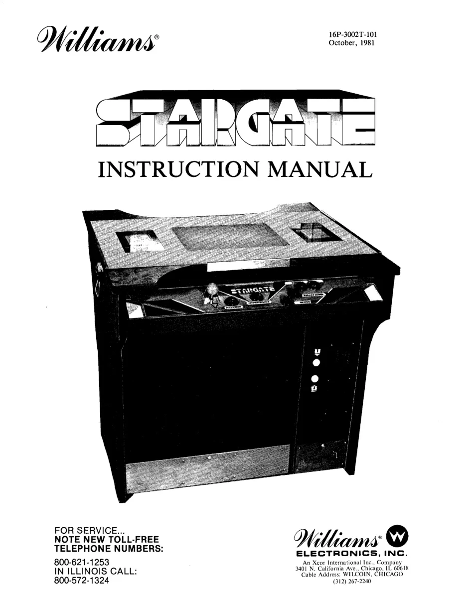 stargate cocktail oct 1981 instruction manual|williams|games|.webp