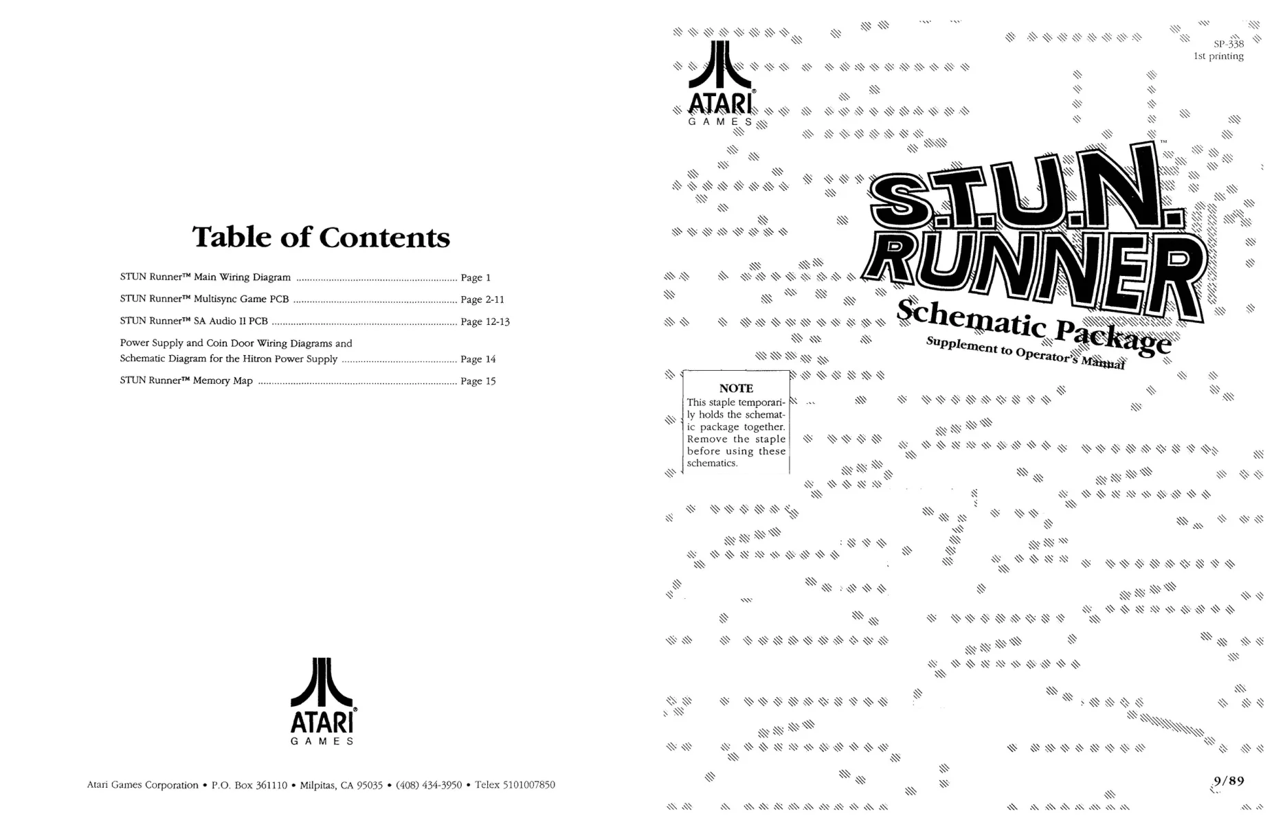 stun runner sp-338 manual|atari|games|1st printing.webp