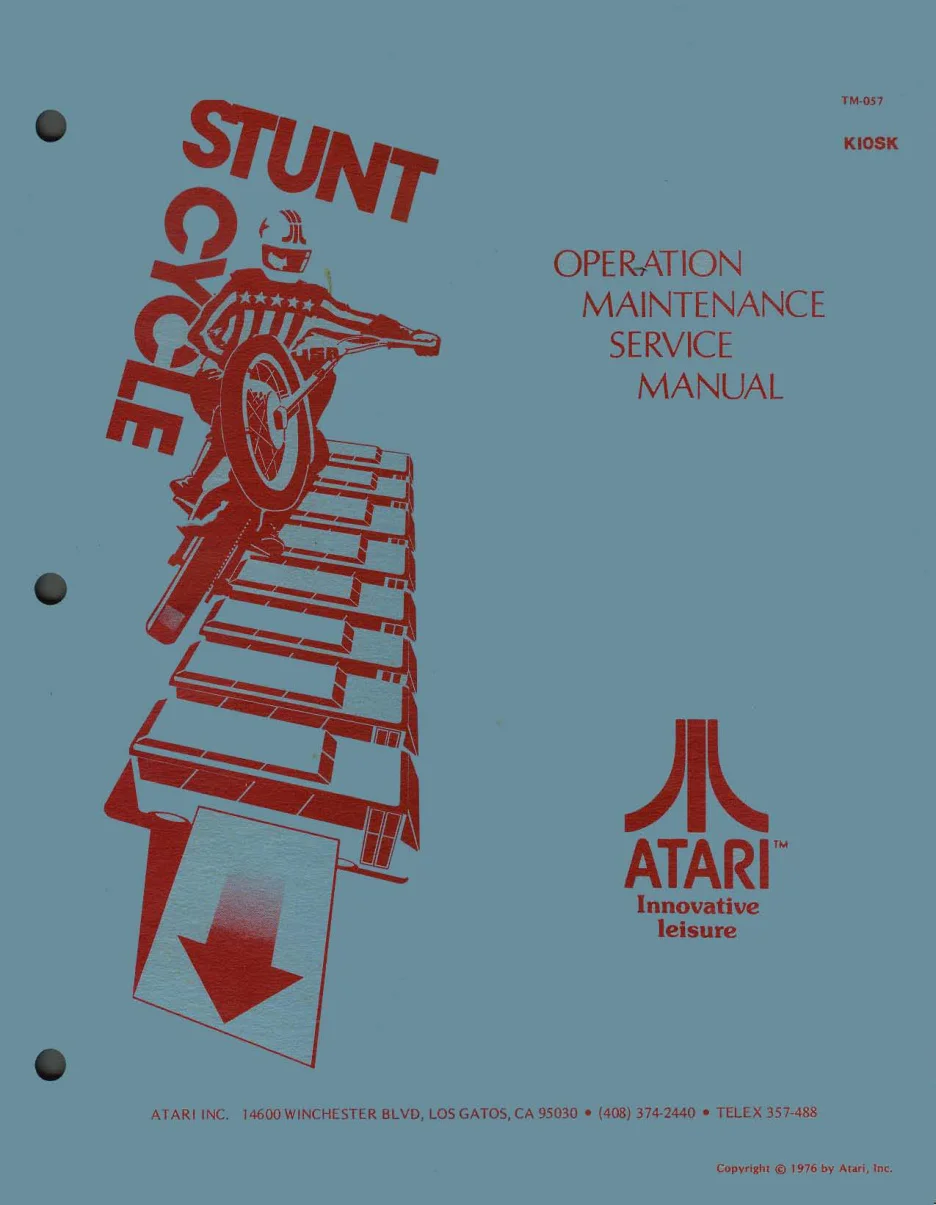 stunt cycle tm-057 kiosk manual|atari|games|.webp
