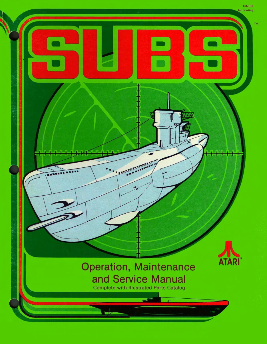 subs tm-132 manual|atari|games|1st printing.webp