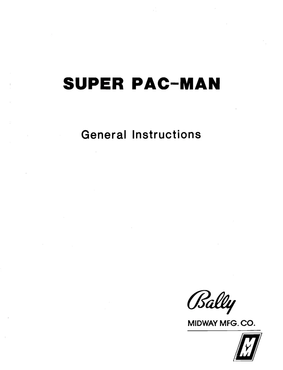 super pac-man general instruction manual|namco|games|.webp