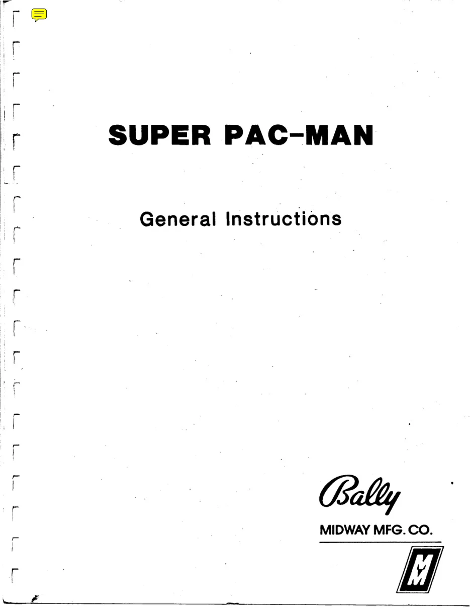 super pac-man instruction manual|namco|games|bad scan.webp