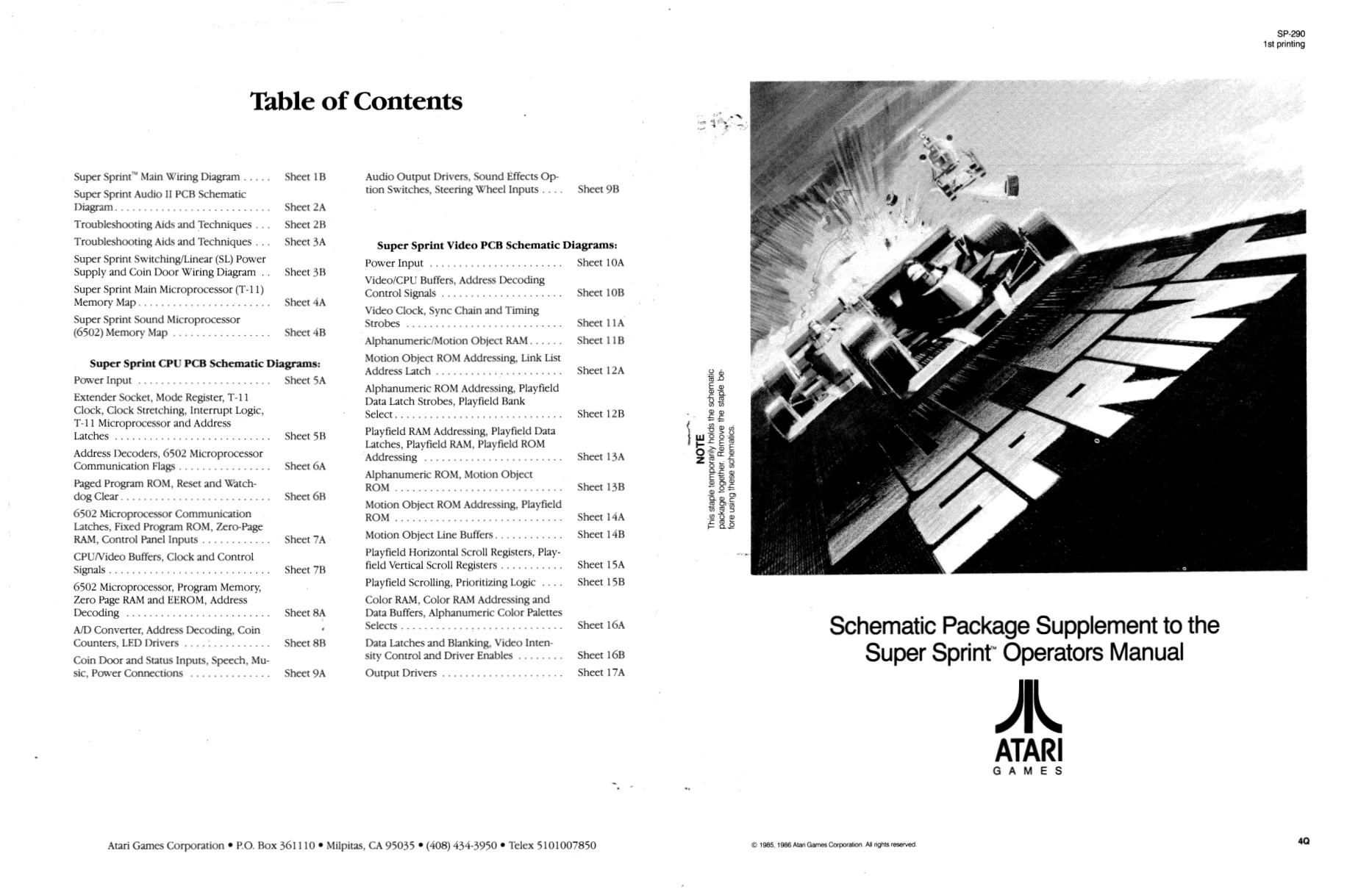 super sprint sp-290 manual|atari|games|1st printing.webp
