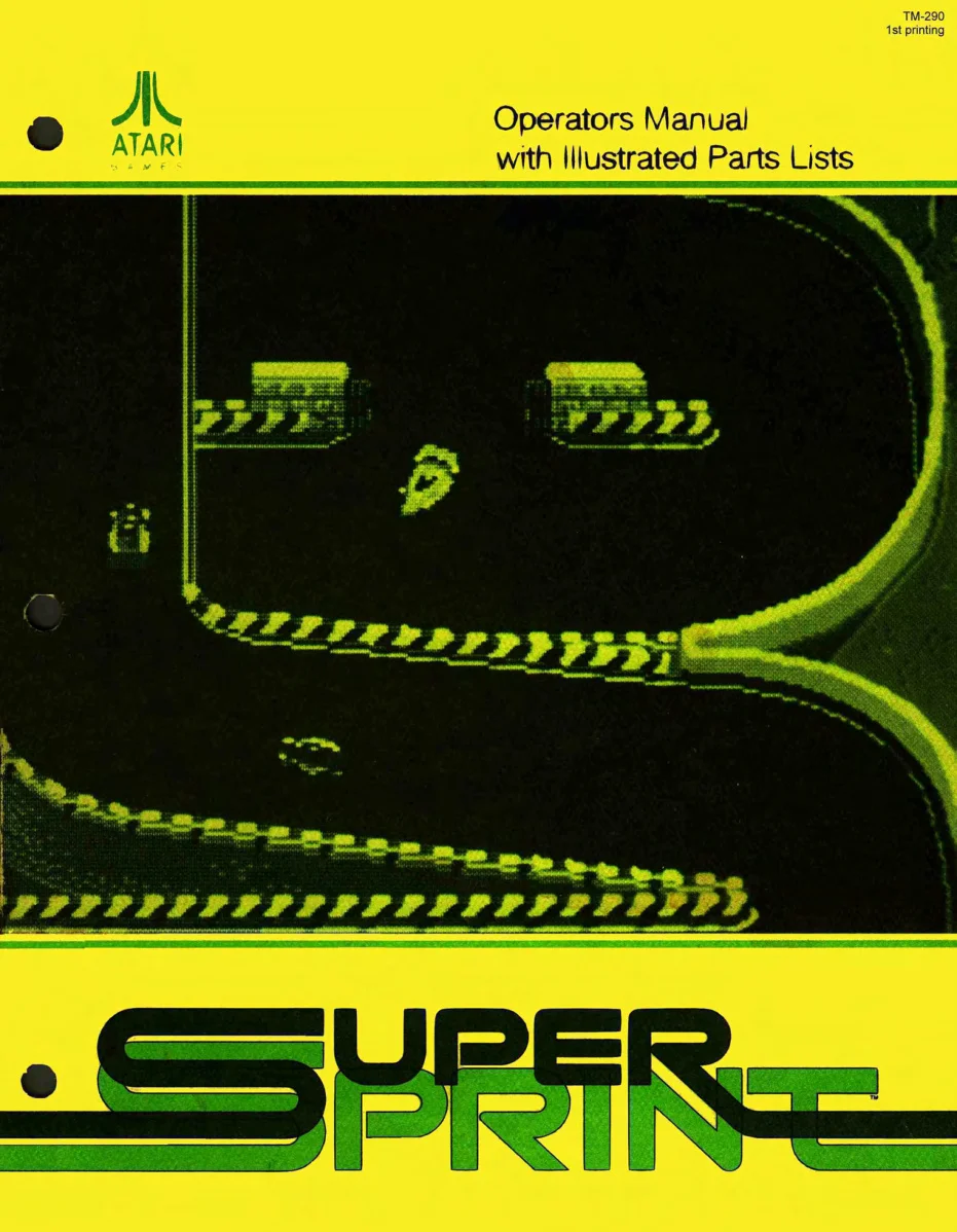 super sprint tm-290 manual|atari|games|1st printing.webp