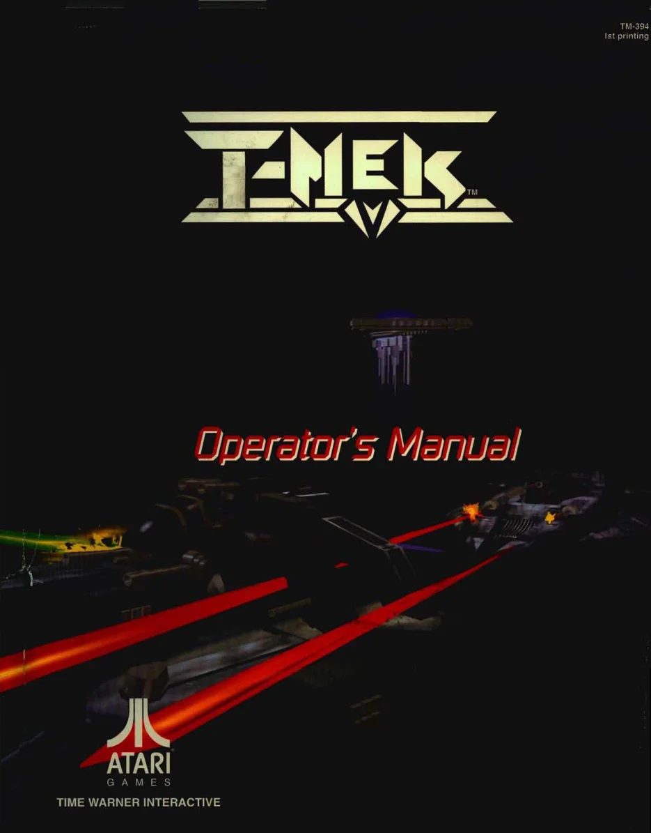 t-mek tm-394 manual|atari|games|1st printing.webp