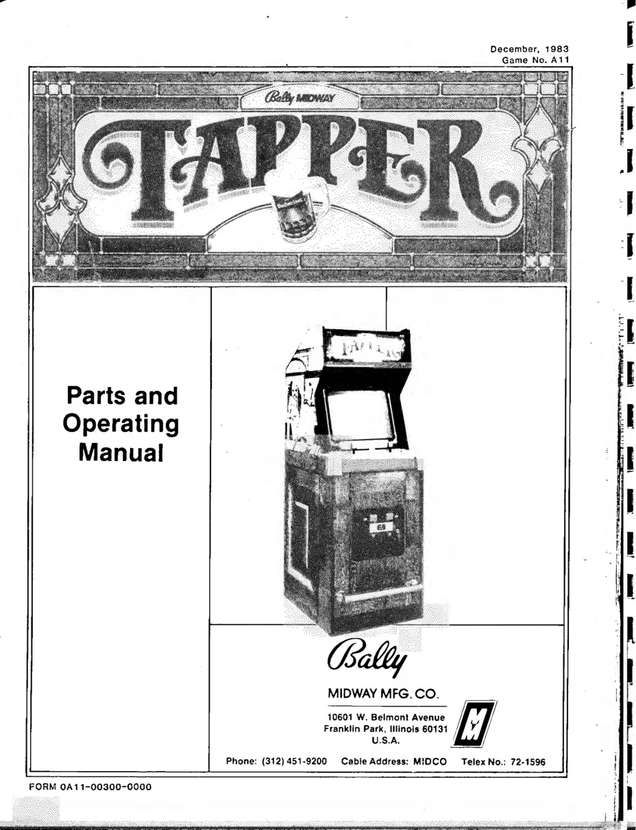 tapper operation manual|bally-midway|games|.webp