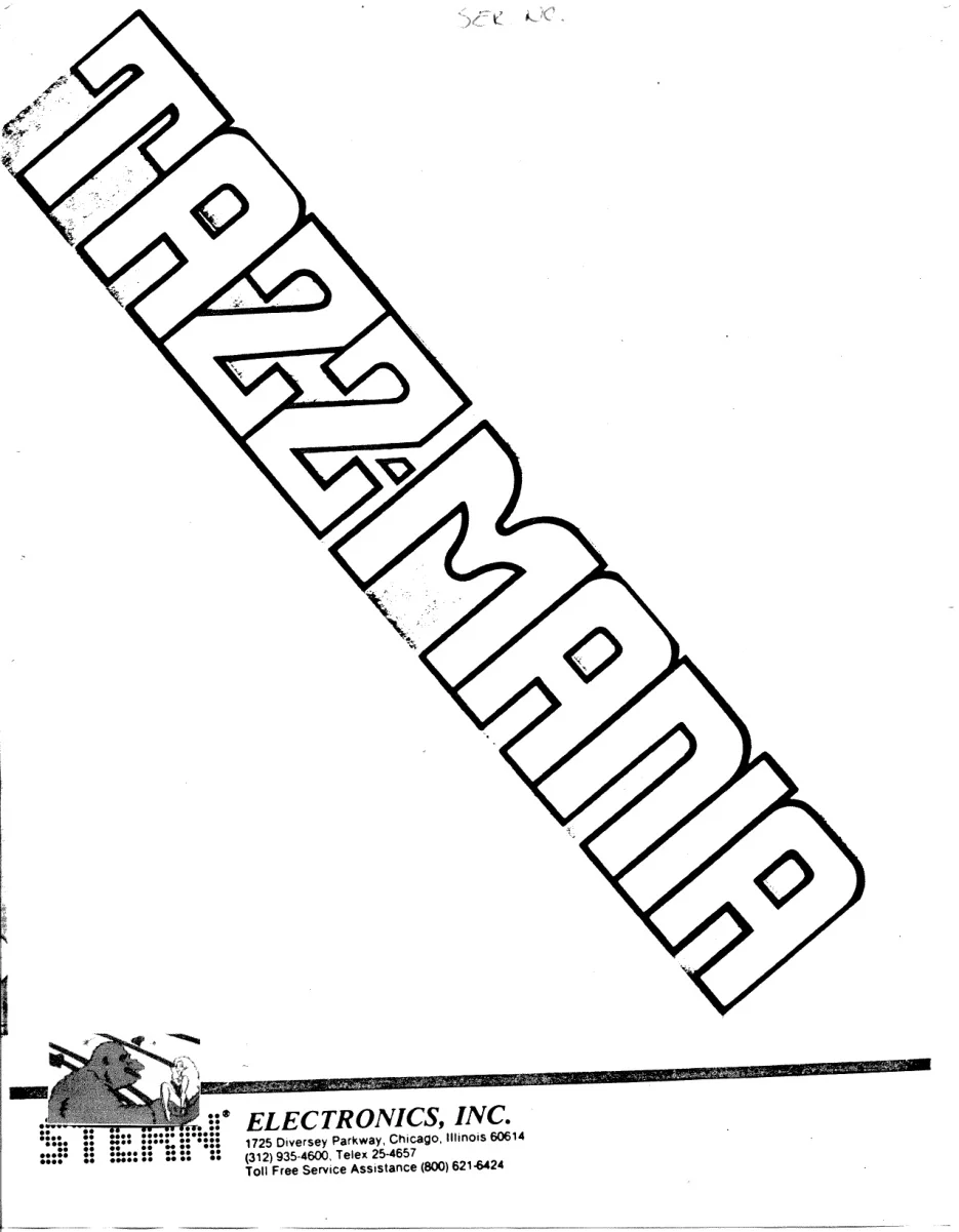 tazzmania manual|stern|games|.webp
