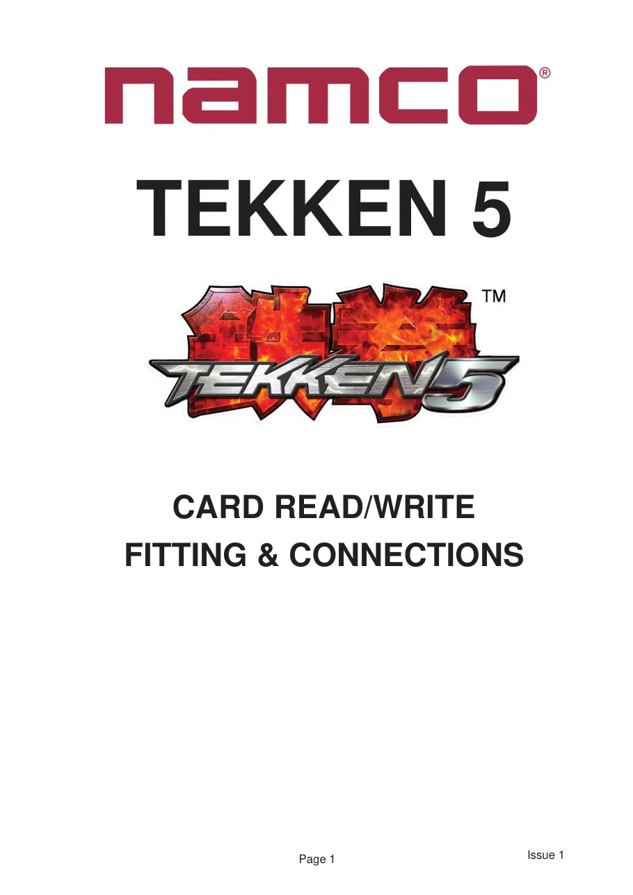 tekken 5 reader conversion kit instructions|namco|parts-and-peripherals|.webp