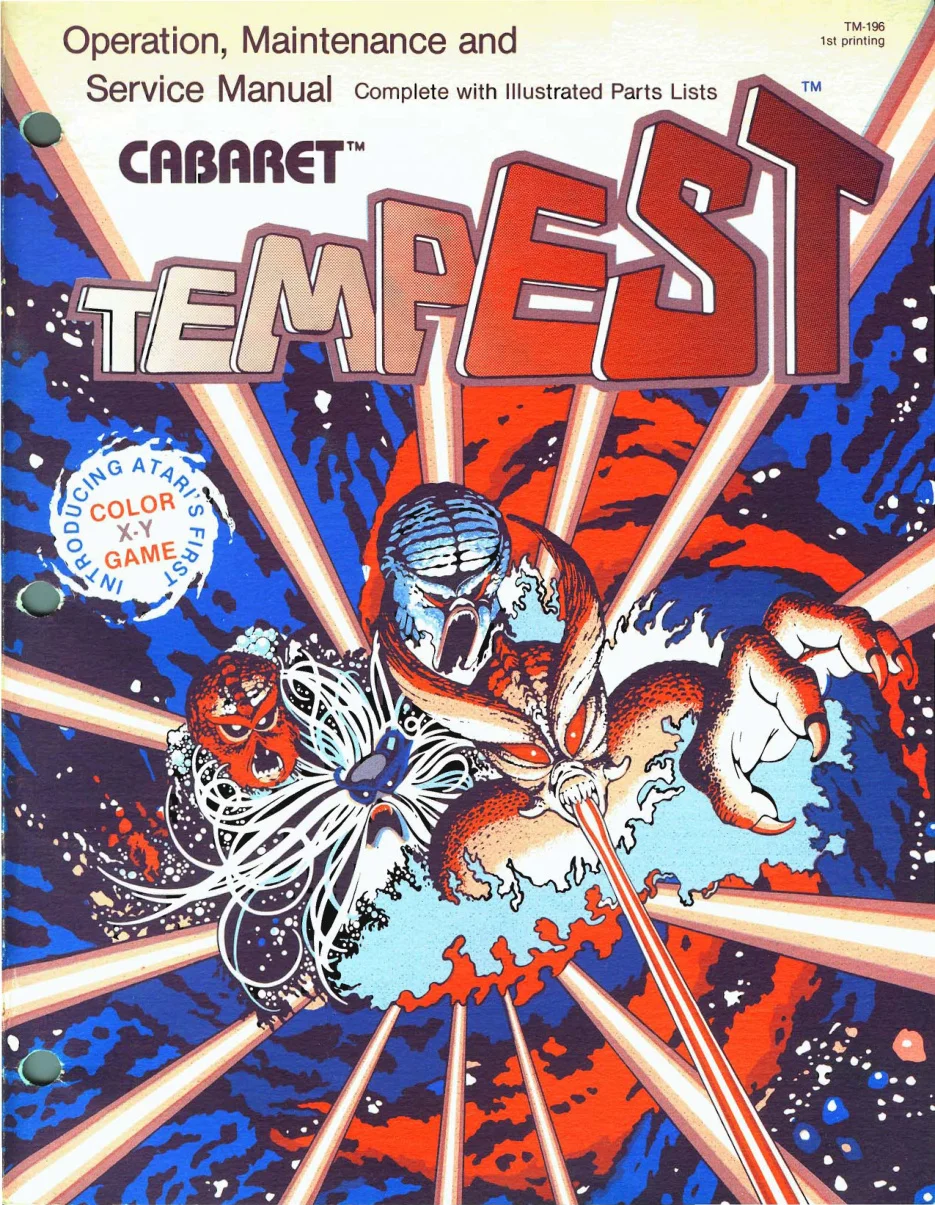 tempest caberat tm-196 manual|atari|games|1st printing.webp