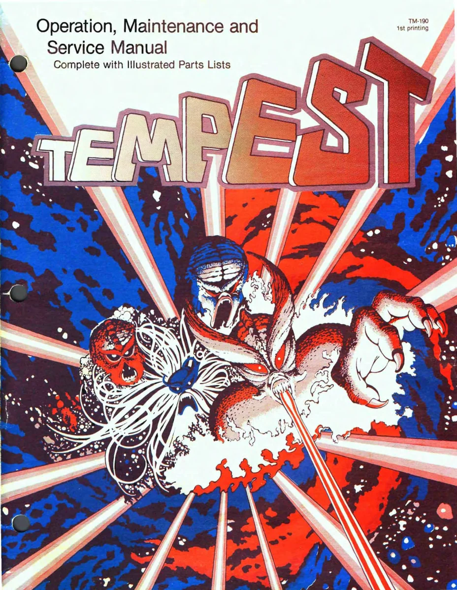 tempest tm-190 manual|atari|games|1st printing.webp