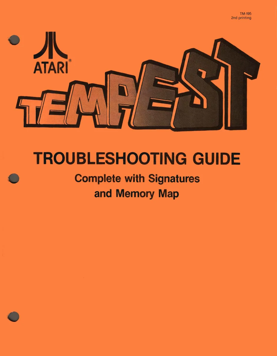 tempest troubleshooting guide tm-195 manual|atari|games|2nd printing.webp