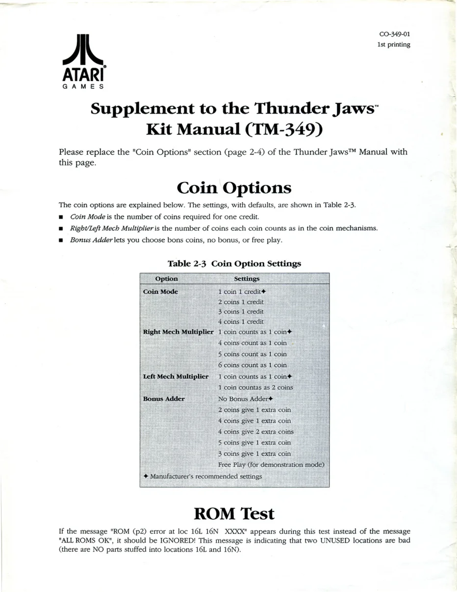 thunder jaws co-349-01 manual|atari|games|1st printing.webp