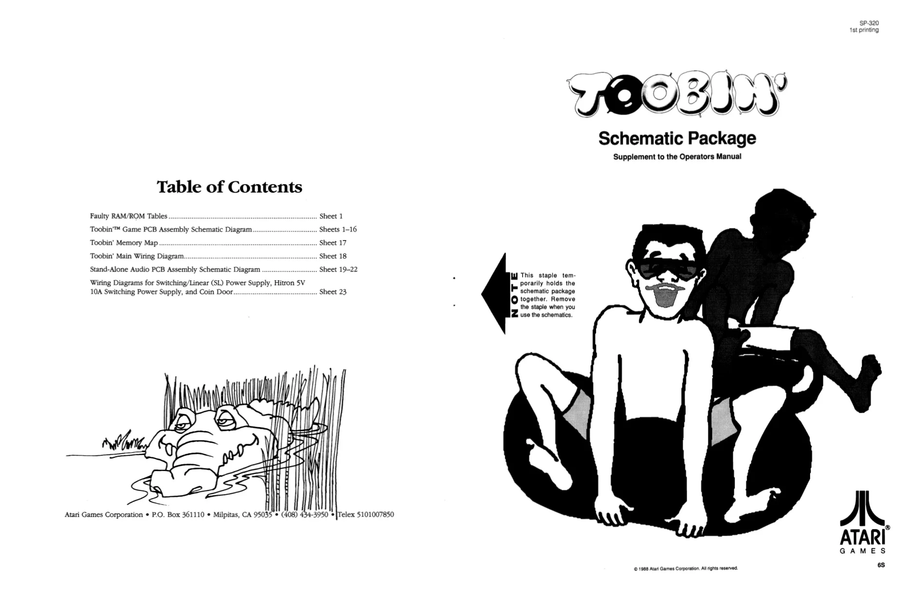 toobin sp-320 manual|atari|games|1st printing.webp
