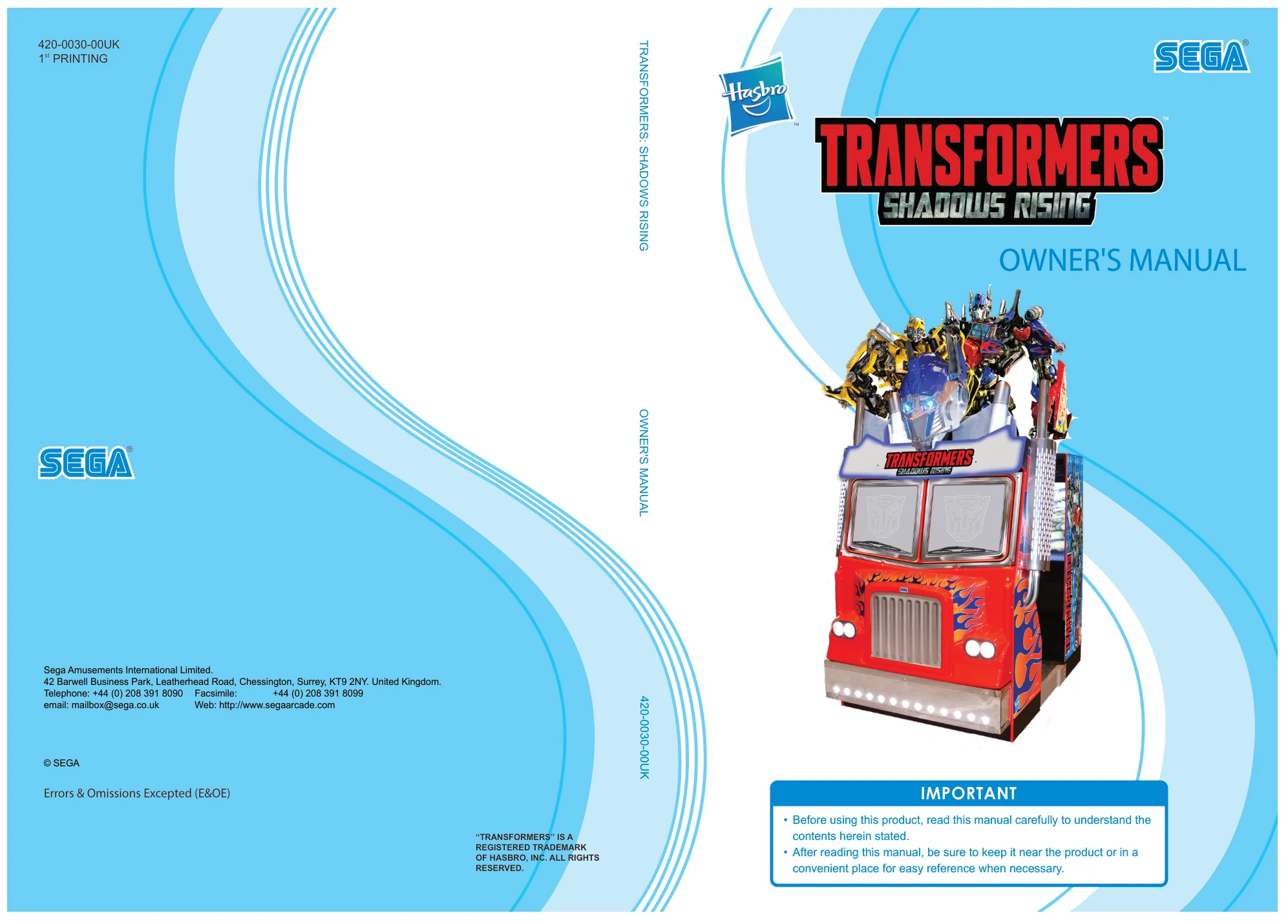 transformers shadows rising arcade digital manual|sega|games|.webp