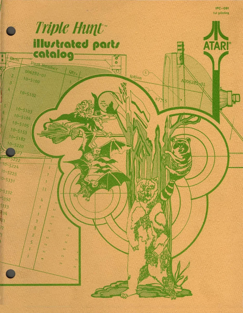 triple hunt ipc-091 manual|atari|games|1st printing.webp