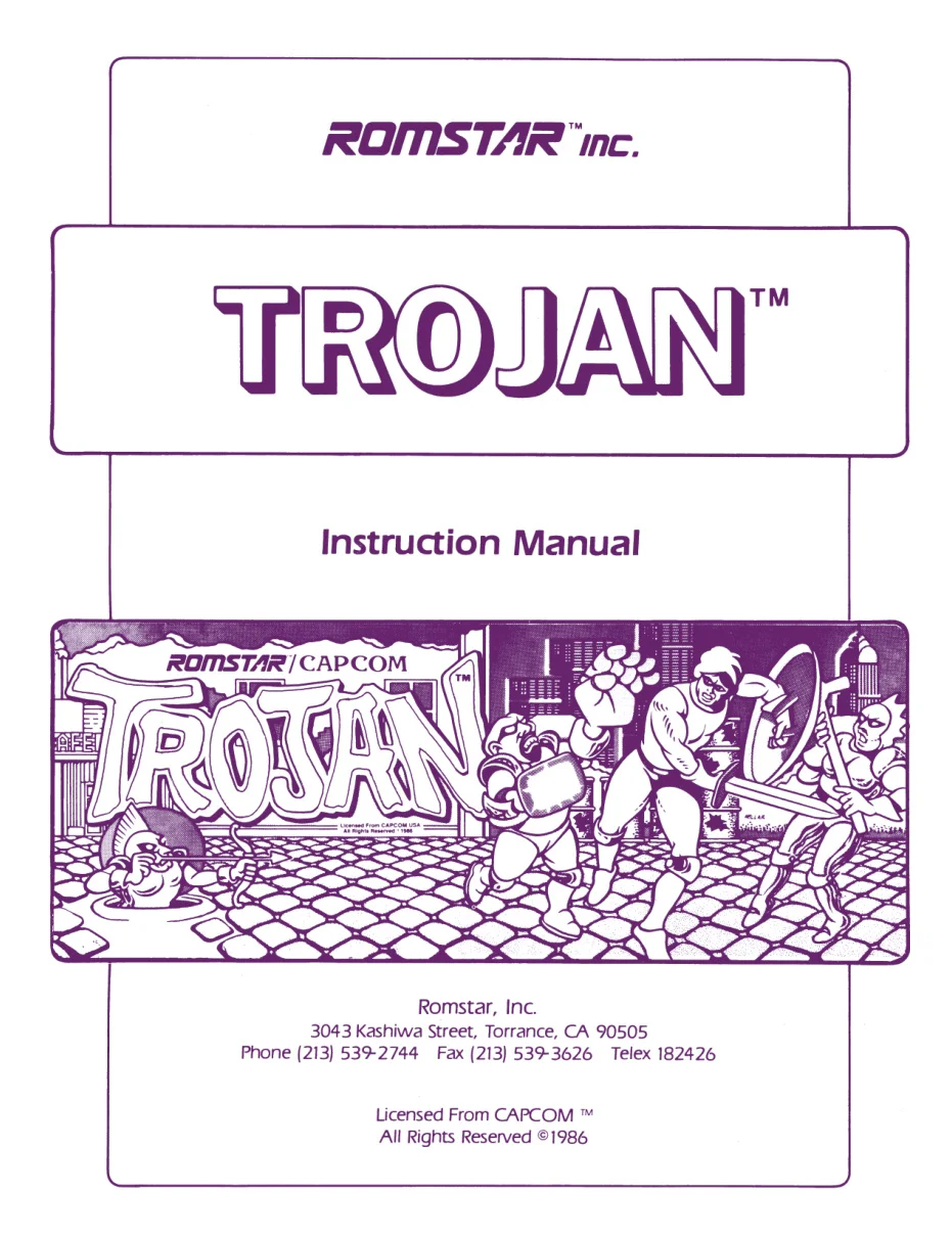 trojan instruction manual|capcom|games|.webp