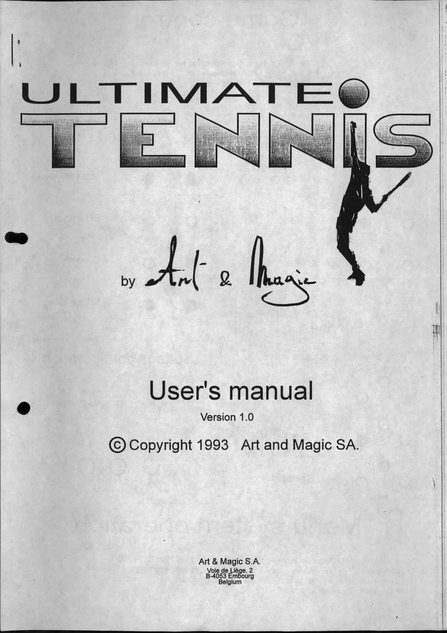 ultimate tennis users manual|art-magic|games|.webp